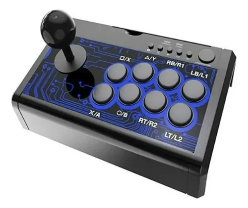 Controle Fliperama Arcade Dobe Para Ps4, Xbox, Pc Cor Preto
