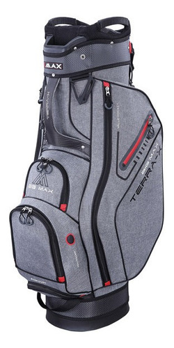 Bolsa Golf Carro Big Max Terra X Gris Con Funda Lluvia Color Gris claro/Rojo Color secundario Rojo