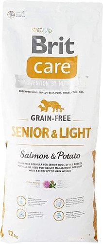 Brit Care Libre De Granos Senior Y Light Salmon 12 Kg