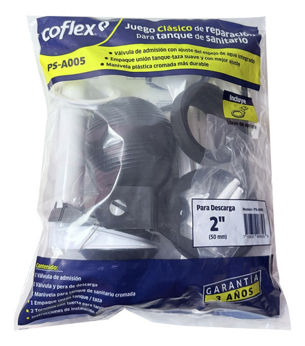 Juego De Herrajes Para Baño Sanitario Wc 2 Pzas 2'' Coflex