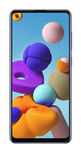 Celular Smartphone Samsung Galaxy A21s - 4gb Ram A217m 64gb Azul - Dual Chip