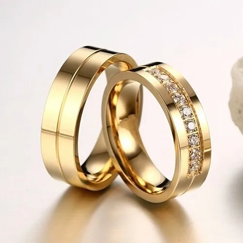 Anillos de compromiso bañados en oro deals
