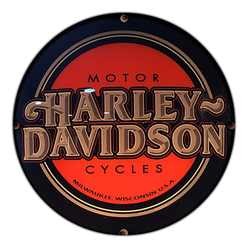 #526 - Cuadro Decorativo Vintage - Harley Davidson No Chapa