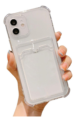 Imagen 4 de 7 de Funda Goma Porta Tarjeta Para Xiaomi + Mica Protector Fuerte