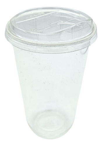 Vasos Curvos Con Tapa 500 Pzas 22 Oz Pla Biodegradable