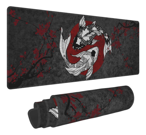 Alfombrilla Mouse Japonesa Para Juego Koi Fish Ying Yang Xxl