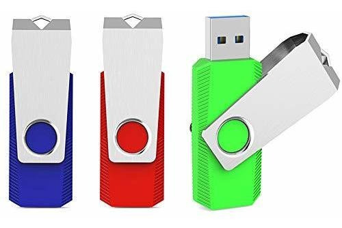 Memorias Usb Aiibe 64gb X3, Colores Surtidos, Usb 2.0