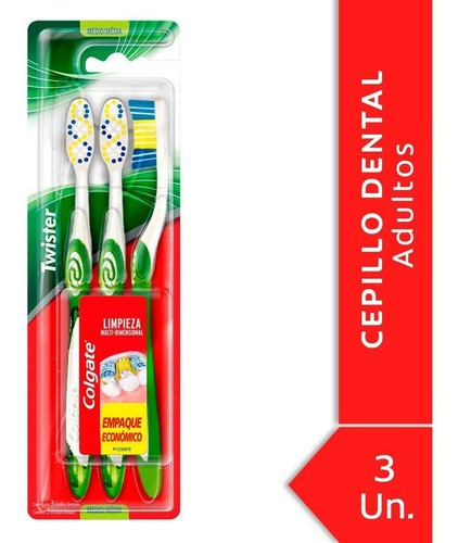 Colgate Twister Medio Cepillo Dental 3 Unidades