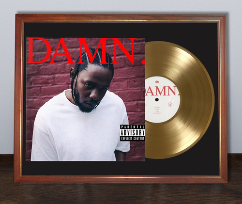 Kendrick Lamar Damn Tapa Lp Y Disco De Oro En Cuadro