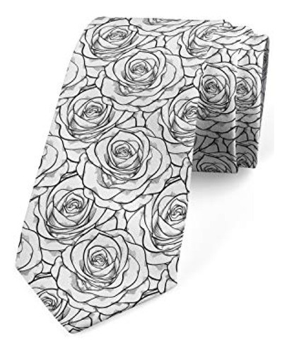 Corbatas Corbata Para Hombre Lunarable, Flores Rosas En Boce