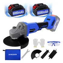 Comprar Esmeriladora Angular Inalámbrica Sin Escobillas 12000 mAh 2 Batería Esmeril Angular Eléctrica 4 1\u002F2