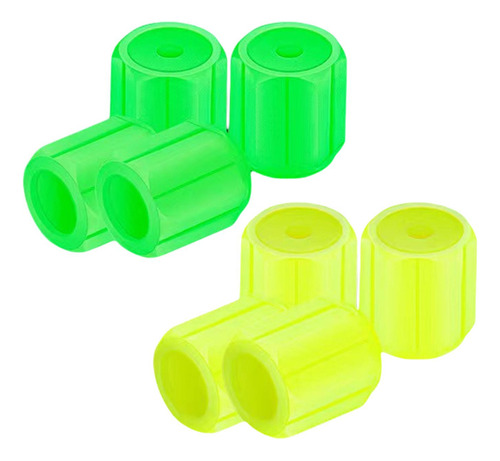 8 Tapas Antipolvo Fluorescentes A Prueba De Amarillo Verde