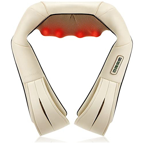 Nekteck Shiatsu Neck And Back Massager With Soothing Heat, E