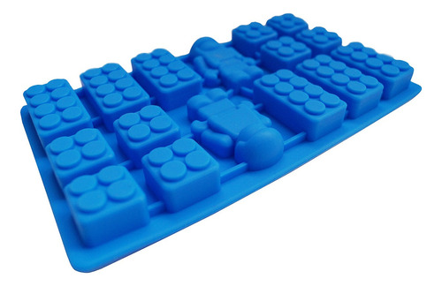 Molde Infantil En Silicona Para Congelador U Horno Figuras Color Azul