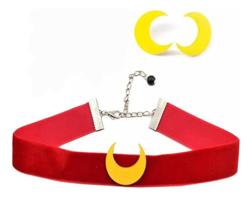 Sailor Moon - Collar Choker Gargantilla Terciopelo Luna 03