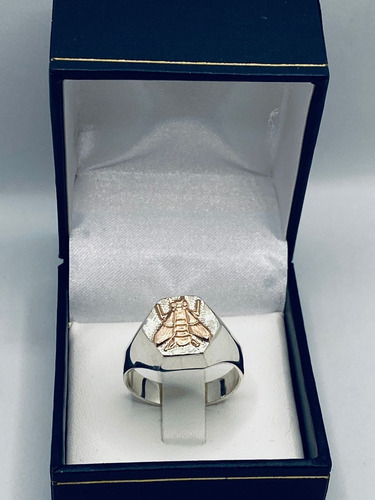Anillo Profesión Maestra Plata Y Oro Sello
