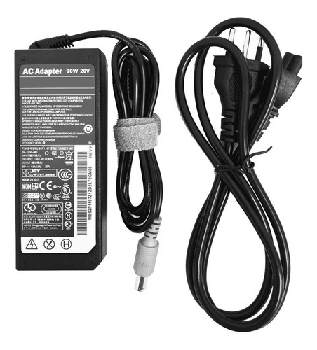 Fonte Carregador Notebook Lenovo 20v 4.5a 90w Plug Redondo