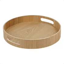 Comprar Bandeja Para Servir Redonda De Madera