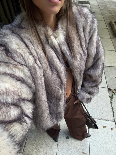 Campera/saco/chaqueta/tapado De Piel Sintética Para Mujer