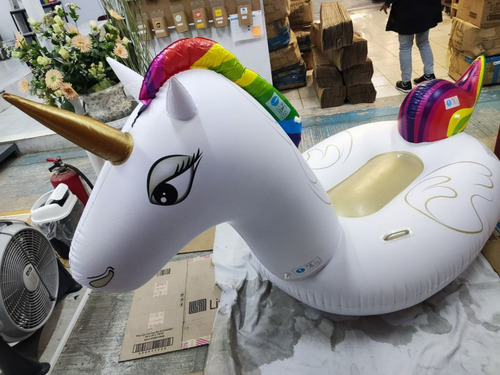Unicornio Salvavidas Montable Jumbo 275 Mts Flotador (Usado)