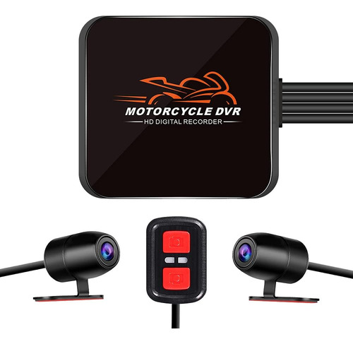Grabadora De Video Motocicleta 2 Camaras 1080p Wifi Loop