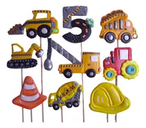 Comprar Toppers Número Vela Porcelana  Maquinaria De Construcción X9