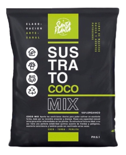 Sustrato Coco Mix Santa Planta Completo Tierra 10 Dm