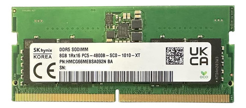 Memória Notebook 8gb Sk Hynix Ddr5 4800mhz