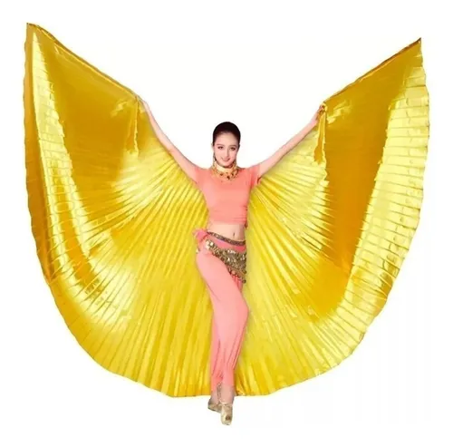 comprar Alas De Isis Dorada Con Palos Bellydance Adulto Danaza Árabe