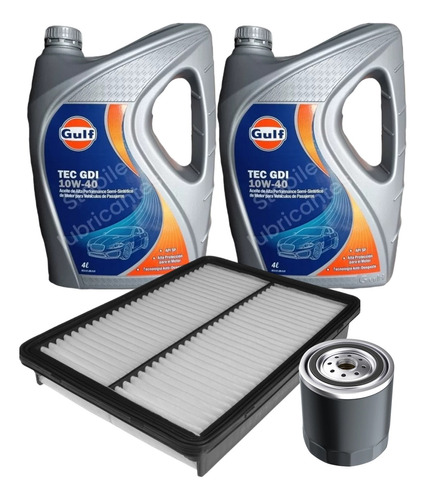 Kit X2 Filtros + Aceite Gulf Para Hyundai H1 2.5 2008 / 2015