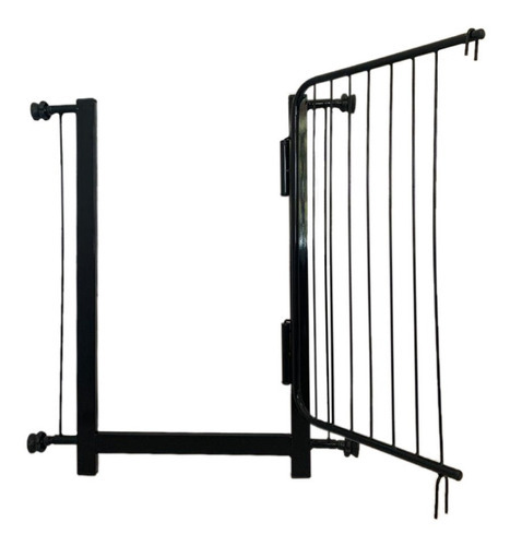 Grade De Porta Ferro - Bebês E Pets- Para Vão De 86 Cm Cor Preta