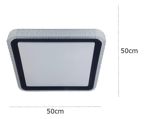 Plafon De Led Quadrado Kenle 50cm 36w 3 Tons Nordecor