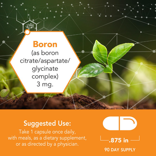 Suplemento Botanic Choice Super Boron Complex 3 Mg 90 Cápsul