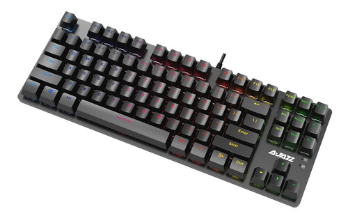 Imagen 3 de 5 de Teclado Mecánico Gamer Retroiluminado 87 Teclas Black- Ajazz