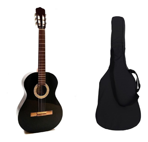 Guitarra Clasica Fonseca 31 Negra + Funda Acolchada