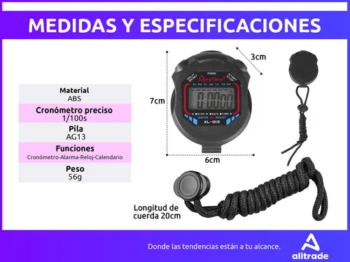 Cron metro Digital Multifunci n Alarma Hora Fecha Deportivo