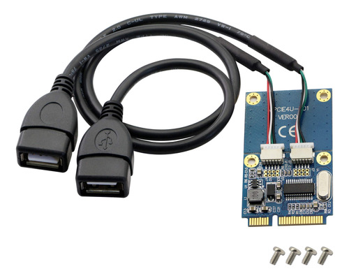 Mini Pci-e A Dual 5 Pin 2 Prots Adaptador Usb, Mini Pci Expr