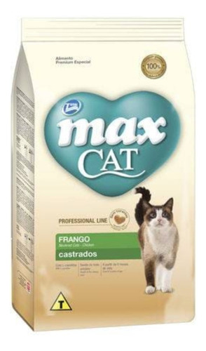 Alimento Max Cat Professional Line Castrados para gato adulto sabor frango em sacola de 3kg