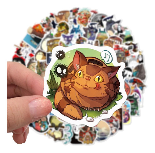 50 Stickers Hayao Miyazaki - Etiquetas Autoadhesivas