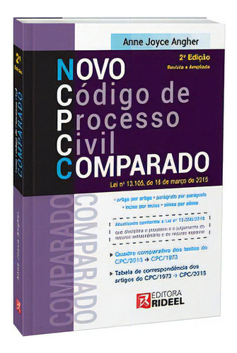 Novo Código De Processo Civil Comparado, De Angher Joyce. Editora Rideel, Capa Mole Em Português, 2016