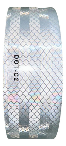 Cinta Reflectante Seguridad Certificada Dot-c2 45 Metros Color Blanco Diamante