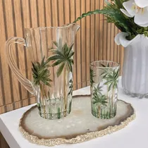 Comprar Jogo 7 Peças Cristal Wolff Palm Tree Jarra E 6 Copos 330ml