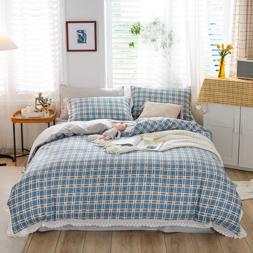 Juego Ropa De Cama Sabanas +funda De Plumon King Kk3