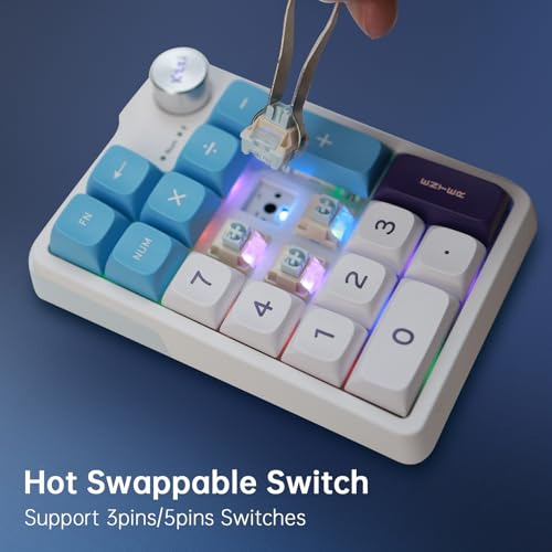 Pack Teclado Numrico Mecnico Bluetooth Recargable 19 Teclas