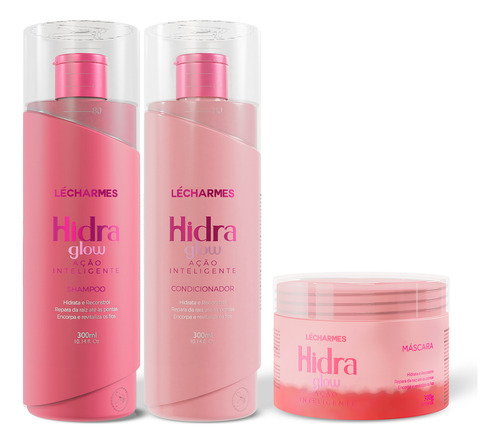 Le Charmes Hidra Glow Kit Shampoo + Condicionador + Máscara