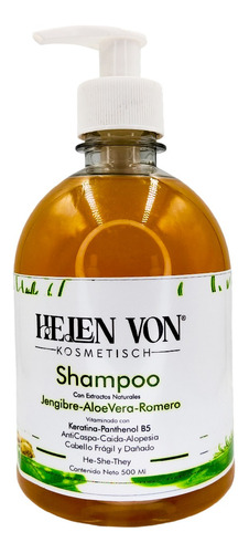 Shampoo Jengibre-aloevera-romero 500 Ml Helen Von Kosmetisch