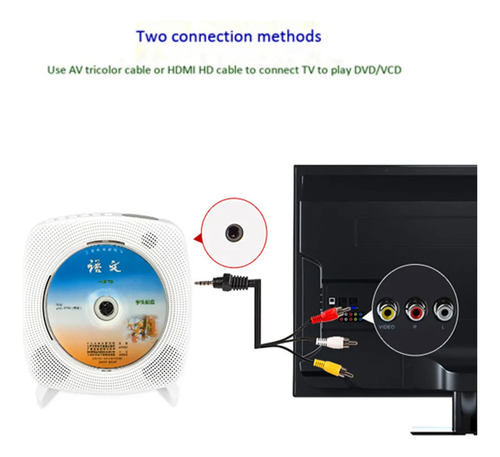 Leitor Portátil De Dvd/cd Com Bt, Controle Remoto, Fm, Conex