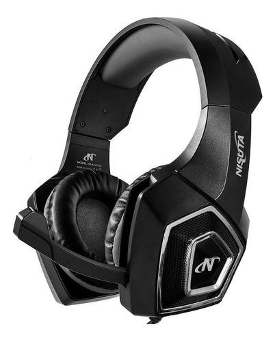 Imagen 1 de 4 de Auriculares gamer Nisuta NSAUG350 negro
