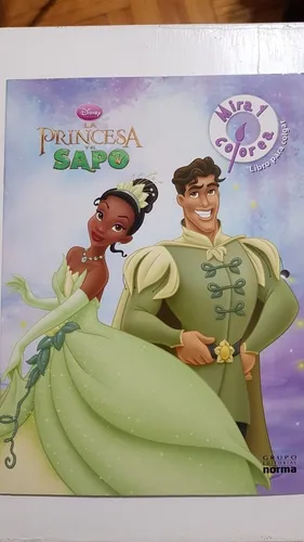 La Princesa Y El Sapo. Libro Para Colgar Y Colorear