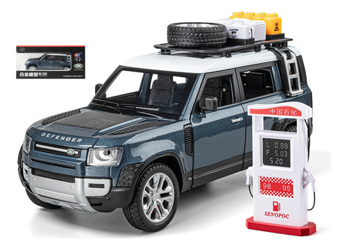 Land Rover Defender Miniatura Metal Coche Con Luz Y Sonido